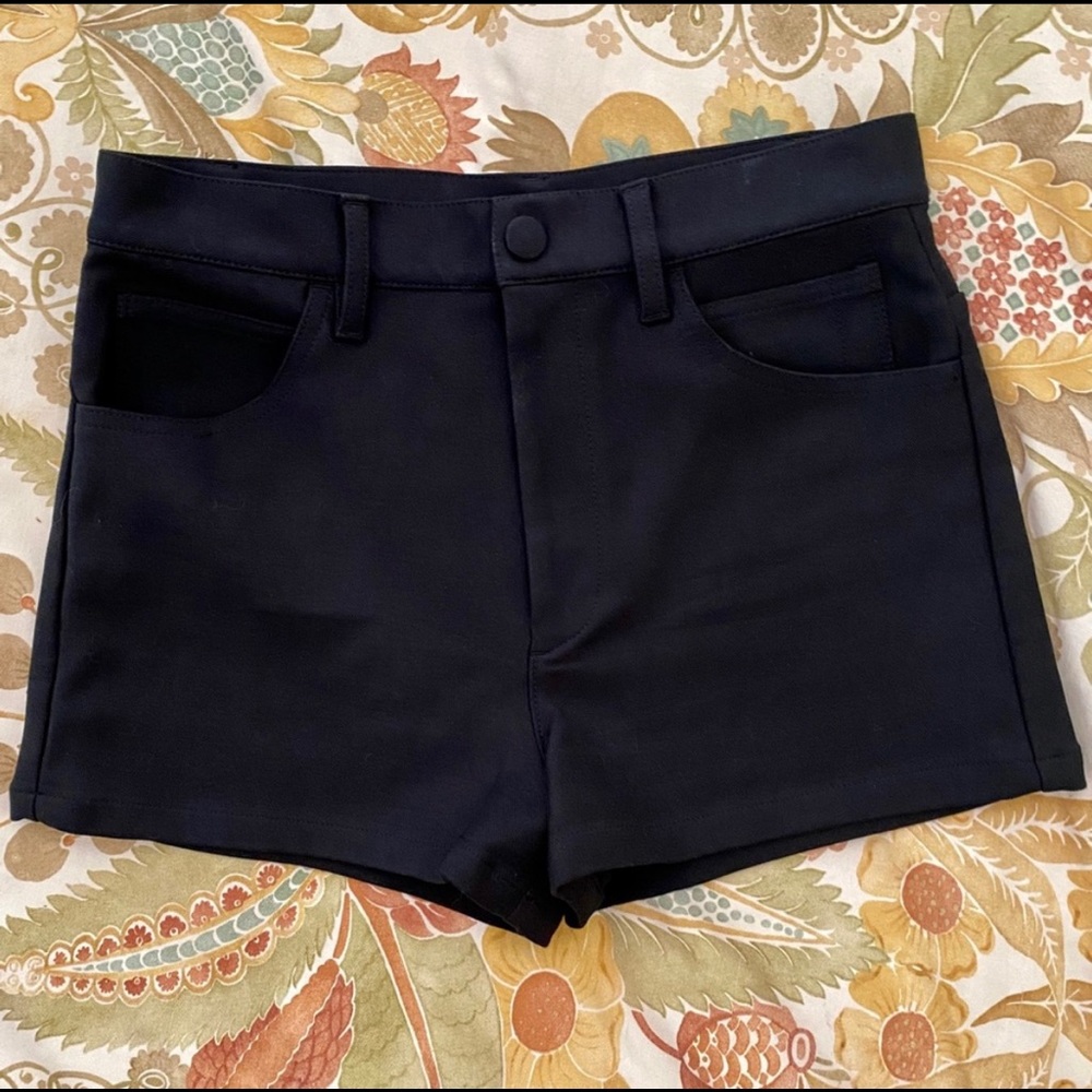 Helmut Lang high waisted black shorts